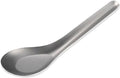 Flat-Bottomed Wide Head Soup Spoon, 5.7 in Pure Titanium Spoon for Coffee, Tea, Dessert, Stirring, Bar, Kitchen, Gift for Lovers, Korean Style, Lightweight & Safe