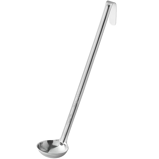 OCS Parts Pro Series Stainless Steel Culinary Ladle | 0.5-Ounce | One-Piece Dishwasher Safe Home, Restaurant, Buffet and Catering Serving Ladle for Sauces, Soup, Gravy, and Salad Dressing