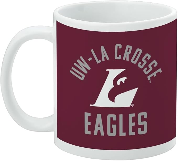 University of Wisconsin - La Crosse University Eagles Ceramic Coffee Mug, Novelty Gift Mugs for Coffee, Tea and Hot Drinks, 11oz, White