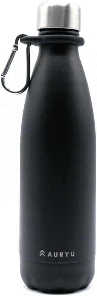 Best in Class Triple-Walled Insulated Stainless Steel Water Bottle, Keeps your Drinks Cold for up to 24 Hours and Hot for up to 12 Hours, Leak Proof, Make a Difference in the World, Black, 17oz