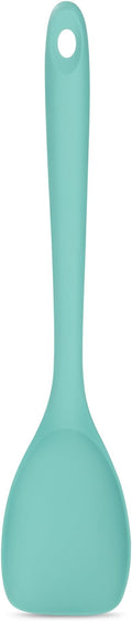 600ºF Heat Resistant Spatula Spoon: U-Taste Flexible Silicone Cooking Scoop Spoonula, Serving Mixing Scraping Food in Non-Stick Pan Cookware, Seamless Multifunctional Kitchen Utensil (Aqua Sky)