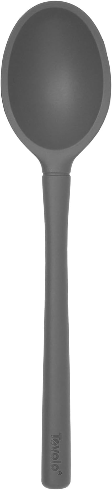 Tovolo Flex-Core Non-Stick All Silicone Deep Spoon Kitchen Utensil for Mixing and Serving – Heat-Resistant, Dishwasher Safe & BPA Free - Charcoal