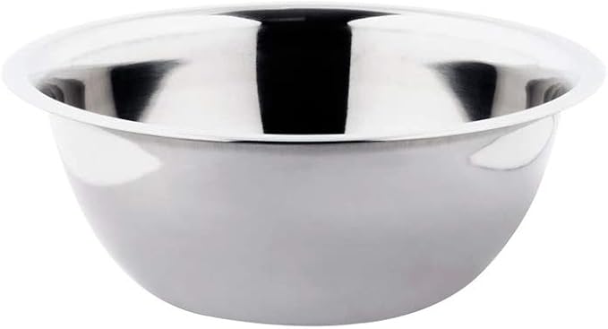 Betolla 3 Quart Stainless Steel Mixing Bowl – Medium Weight Flat Base Prep Bowl with Polished Mirror Finish for Baking, Cooking & Food Prep