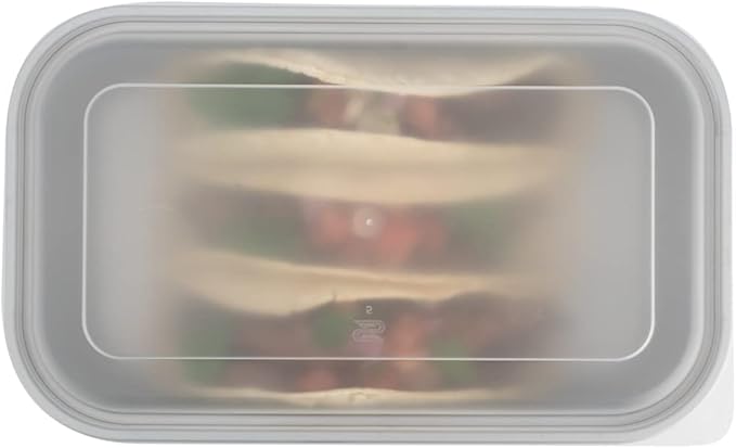 Restaurantware Futura 33.8 Ounce Meal Prep Containers With Lids 100 Microwavable To Go Containers - Inserts Sold Separately Disposable Silver Plastic Food Containers With Lids
