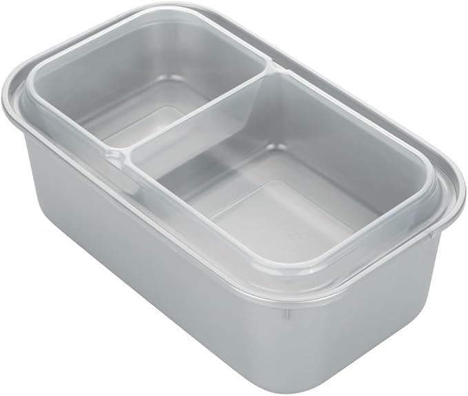 Restaurantware TRAYS ONLY: Futura 15.2 Ounce Trays For Containers 100 Microwavable Trays For 24 34 And 44 Ounce Containers - Containers Sold Separately 2 Compartments Clear Plastic Food Trays