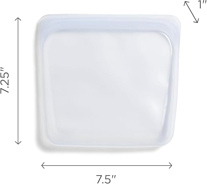 Stasher Premium Silicone Reusable Food Storage Bags, 3-Pack, Artivism, Multi-Use Food Storage Bags, Lunch Bag, Travel Containers, BPA Free, Leak-free, Dishwasher-Safe, Eco-friendly