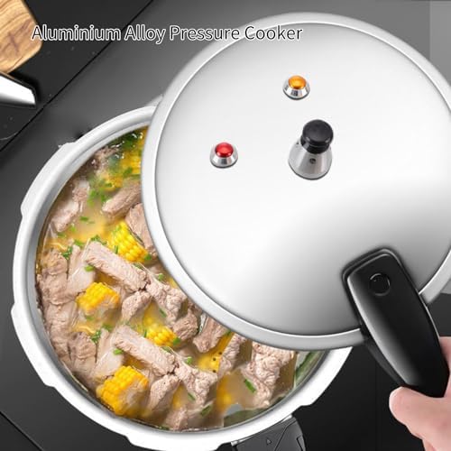 Mumusuki Pressure Cooker, 18cm Bottom 3 Liter Stovetop Aluminium Alloy Cookware Soup Meats Pot Mini Canning Cooker Pot Stove Top Fast Cooking