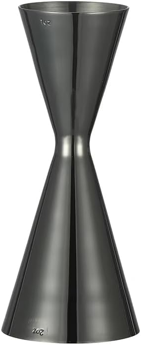 Double Cocktail Jigger Slim Style Measuring Jigger (Smooth GunmetalBlack)