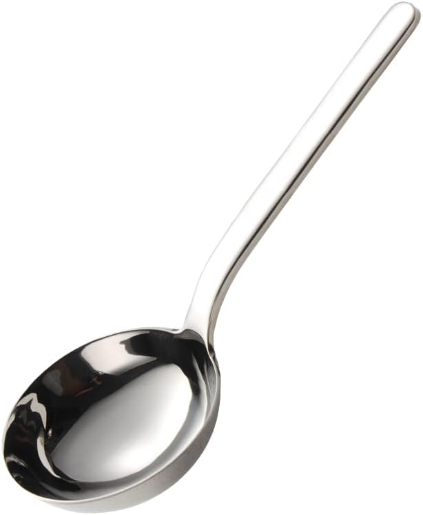 Thick Heavy ladle,18/10 Stainless Steel Scoop spoon for flour,soybeans,stews,and other liquid dishes 10 inch 1Pack
