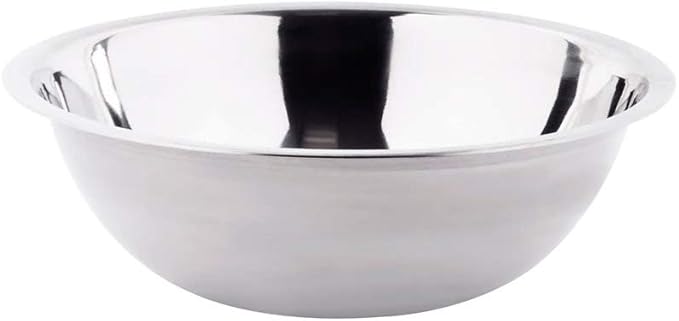 Betolla 5 Quart Stainless Steel Mixing Bowl – Medium Weight Flat Base Prep Bowl with Polished Mirror Finish for Baking, Cooking & Food Prep