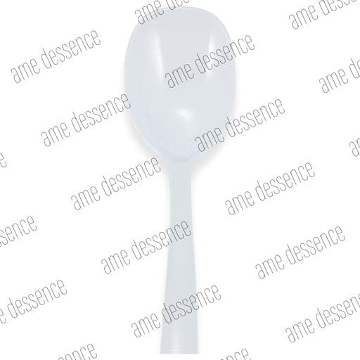 AME D'ESSENCE 12" Melamine Solid Spoon White Durable and Versatile Kitchen Tool Perfect for Stirring Mixing Serving Scratch-Resistant and Non-Stick Surface Ergonomic Handle for Comfortable Grip