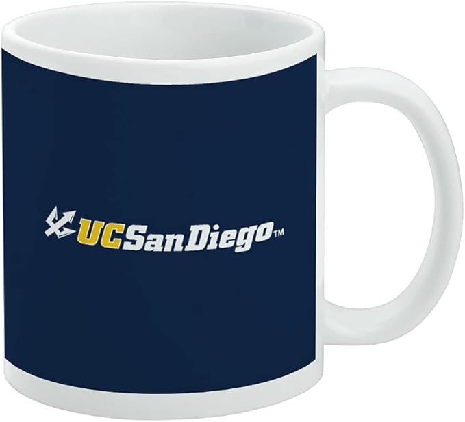 UC San Diego Tritons Logo Ceramic Coffee Mug, Novelty Gift Mugs for Coffee, Tea and Hot Drinks, 11oz, White
