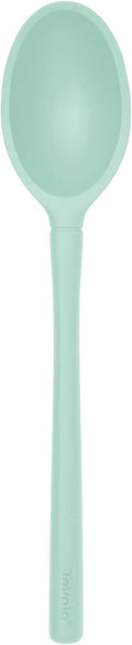 Tovolo Flex-Core Non-Stick All Silicone Small Deep Spoon Kitchen Utensil for Mixing, Scooping and Serving – Heat-Resistant, Dishwasher Safe & BPA Free - Aqua