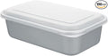 Restaurantware Futura 33.8 Ounce Meal Prep Containers With Lids 100 Microwavable To Go Containers - Inserts Sold Separately Disposable Silver Plastic Food Containers With Lids