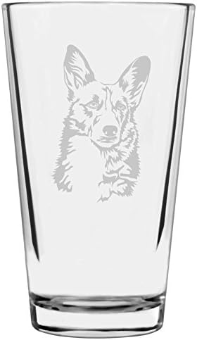 Welsh Corgi Custom Personalized Dog Themed Etched All Purpose 16oz Pint Glass