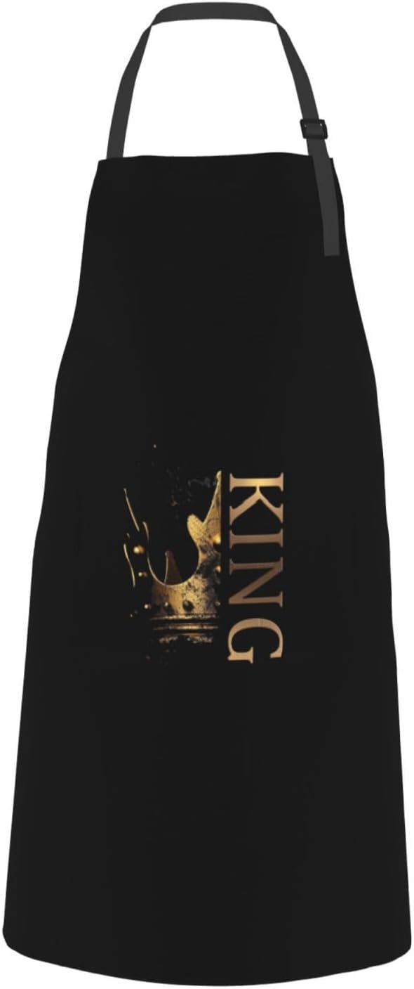 King Aprons Mens Aprons with Pockets and Adjustable Cool Apron for Gardening Cooking Kitchen