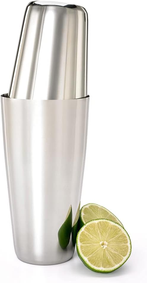 Barfly Superfly Tin Set Cocktail Shaker, (18 oz and 28 oz), Heavyweight Stainless, (M37161)