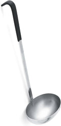 Vollrath 56728 S/S 8 Ounce Oval Ladle With Black Kool-Touch Handle