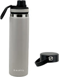 Oat 24oz Triple-Walled Insulated Stainless Steel Water Bottle – Wide Mouth, Leak Proof Flask with Bonus Spout Lid – BPA-Free Thermos for Gym, Hiking, Travel, Hot & Cold Beverages