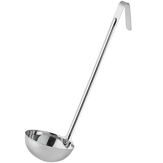 OCS Parts Pro Series Stainless Steel Culinary Ladle | 16-Ounce | One-Piece Dishwasher Safe Home, Restaurant, Buffet and Catering Serving Ladle for Sauces, Soup, Gravy, and Salad Dressing