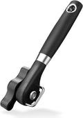 Smooth Edge Safety Cutter Manual Can Opener with Commercial Comfortable Crank Handle Heavy Duty Can Opener-Easy to Use (Side Cut Can Opener(Black))