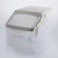 Airtight & Large-Capacity Rice Storage Container, Stackable & Easy-Access Bin for Rice, Grain, Pet Food, Flour, 1 Count (Clear (10KG))