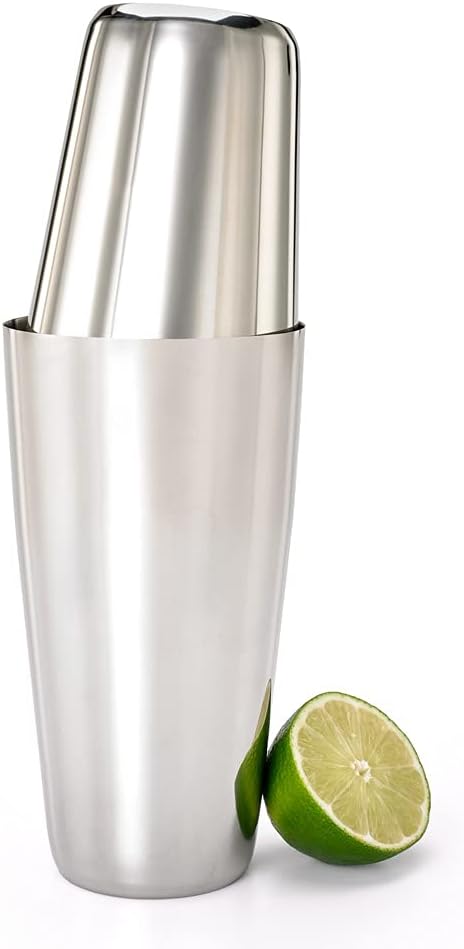 Barfly Superfly Tin Set Cocktail Shaker, (18 oz and 28 oz), Heavyweight Stainless, (M37161)