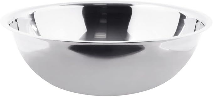 Betolla 20 Quart Stainless Steel Mixing Bowl – Medium Weight Flat Base Prep Bowl with Polished Mirror Finish for Baking, Cooking & Food Prep