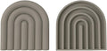 Silicone Trivets for Hot Dishes – Heat-Resistant, Non-Slip Pot Holders for Kitchen & Coasters – Durable Hot Pads for Pots, Pans, Baking Dishes & Kitchen Appliances (Warm Gray - 2pcs)