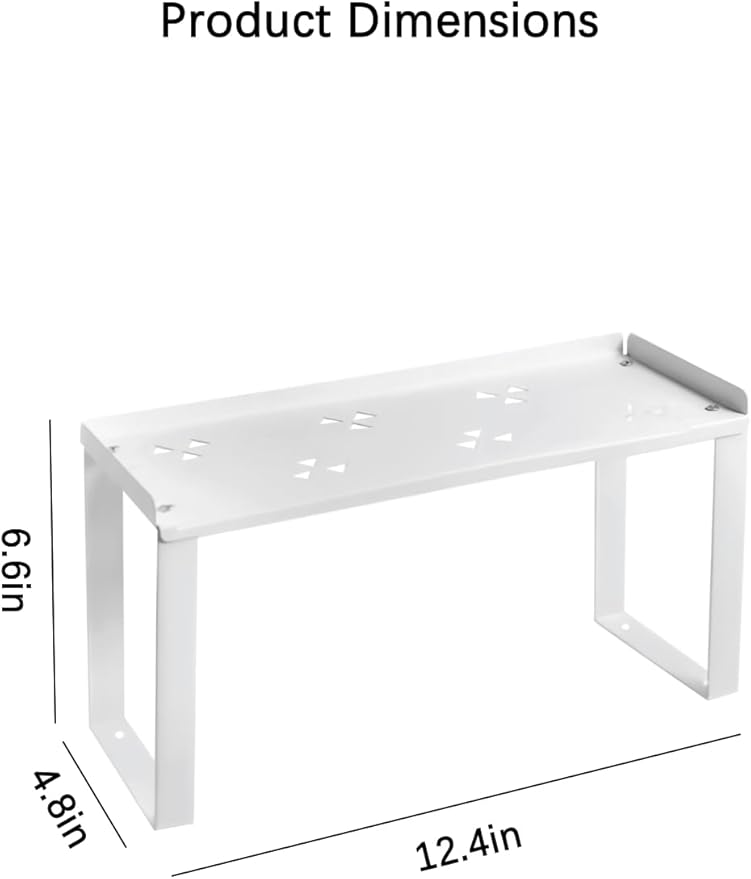 Spice Rack,Spice Rack,Metal Kitchen Storage Shelves Countertop Organizers, Shelf Risers, Stackable(white)