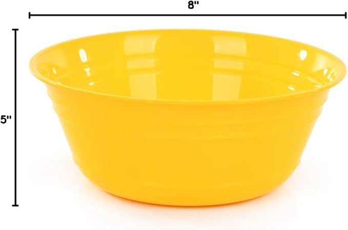 Mintra Home Snack Bowls (Medium 6pk (1.8L), Yellow)