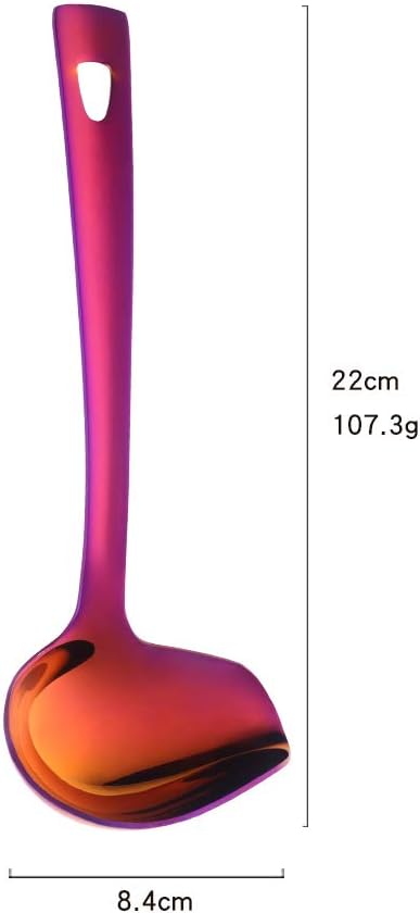 Sauce Ladle, BYEGOU Orange Drizzle Spoon with Spout Gravy Soup Ladle, Stainless Steel Kitchen Utensil, Mirror Polish & Dishwasher Safe, 8.67 Inch