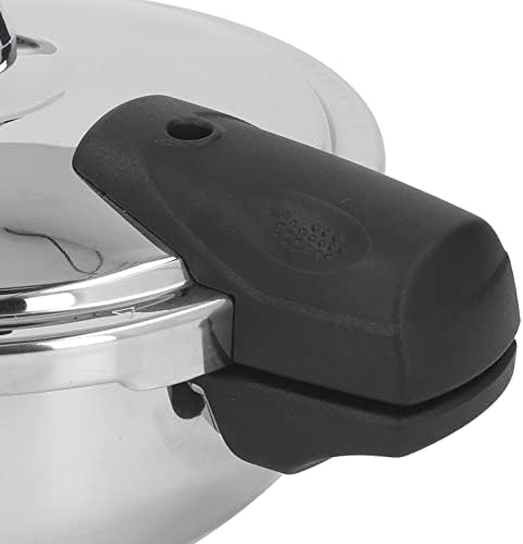 Stainless Steel Pressure Cooker, 1.8 Liter Small Pressure Cooker Explosion Proof, Multifunctional Pressure Canner Cookware for Gas Stove Induction Cooker, Silver