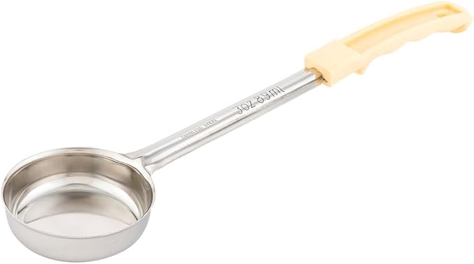 Restaurantware Met Lux 3 Ounce Portion Ladle 1 With Ivory Handle Portion Serving Spoon - Does Not Corrode Dishwashable Stainless Steel Portion Control Serving Utensil Multipurpose