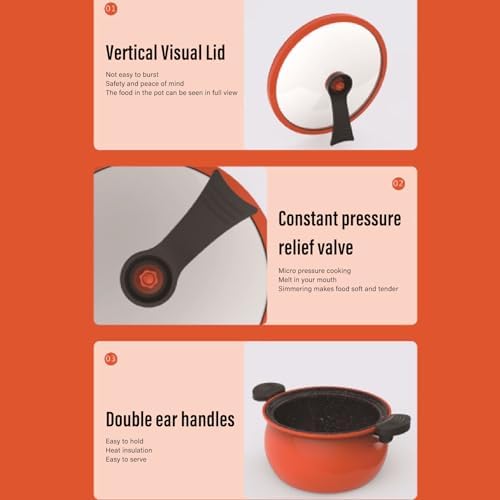Micro Pressure Cooker Fast Cooking Cookware, 31 * 28 * 17cm Non Stick Microwave Kitchenware, Multi Functional Big Capacity Universal Stew Pot (5L)