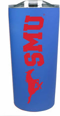 Campus Colors NCAA Stainless Steel Tumbler perfect for Gameday - 18 oz - Double Walled - Keeps Drinks Perfectly Insulated (SMU Mustangs - Royal)