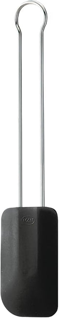 Rösle 12436 Stainless Steel & Silicone Hard & Soft Flexible Spatula 10-Inch, Black