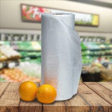 Food Storage Bags, 10" X 15" Clear Plastic Produce Bag for Fruits, Vegetable, Bread, Kitchen On a Roll With Free Ties (1 Roll/450 Bags)