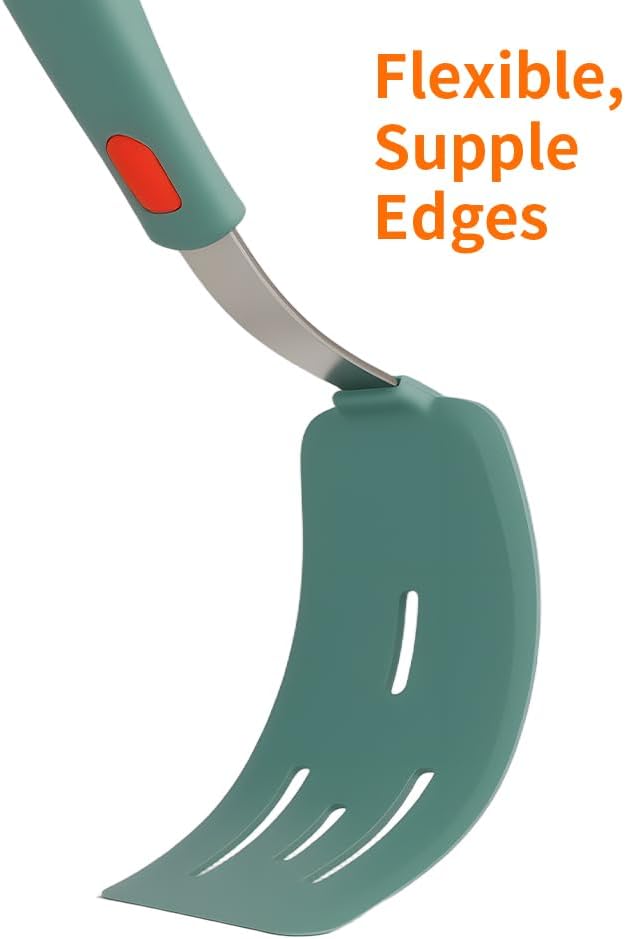 Brigii 3-Piece Silicone Spatula Turner,Heat Resistant,430 Stainless Steel Core, BPA-Free Kitchen Utensils Set for Cooking,Baking,Flipping,Dishwasher Safe(Dark Green)