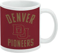 University of Denver Pioneers Ceramic Coffee Mug, Novelty Gift Mugs for Coffee, Tea and Hot Drinks, 11oz, White