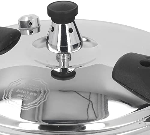 Stainless Steel Pressure Cooker, 1.8 Liter Small Pressure Cooker Explosion Proof, Multifunctional Pressure Canner Cookware for Gas Stove Induction Cooker, Silver