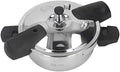 Stainless Steel Pressure Cooker, 1.8 Liter Small Pressure Cooker Explosion Proof, Multifunctional Pressure Canner Cookware for Gas Stove Induction Cooker, Silver