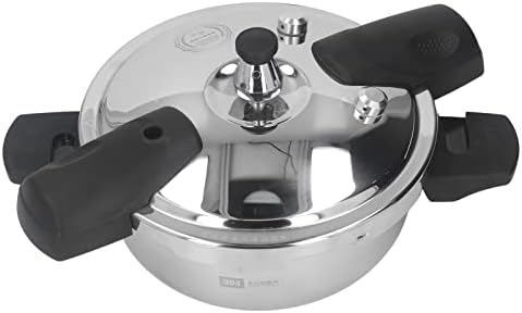 Stainless Steel Pressure Cooker, 1.8 Liter Small Pressure Cooker Explosion Proof, Multifunctional Pressure Canner Cookware for Gas Stove Induction Cooker, Silver