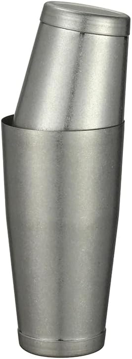 Boston Shaker Set, 28 Oz and 18 Oz Weighted Tins, Matte Black Stainless Steel, Hand Wash (Vintage)