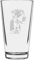 Greater Swiss Mountain Custom Personalized Dog Themed Etched All Purpose 16oz Pint Glass