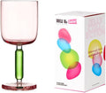 MU16 Jelly Collection large wine glass Crystal Wine Glasses 12.5 oz – Lead-Free Drinking Glasses for Easter, Parties, Weddings, and Anniversaries Radiant Peach