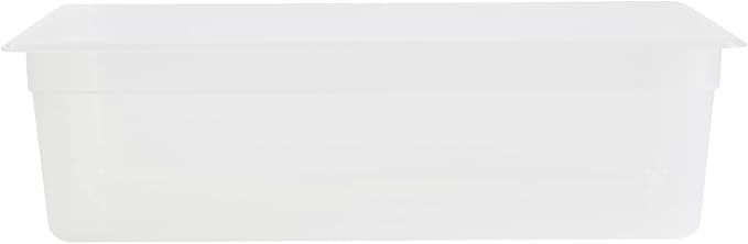 Restaurantware Food Pans Pack of 10 Plastic Rectangle Food Containers Full Size with Traceability Label, Storage Containers Dishwashable Hot Cold Friendly for Restaurants Buffet Commercial Use