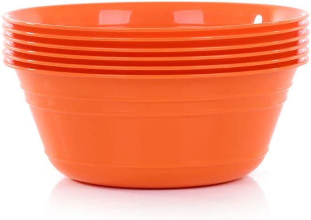 Mintra Home Snack Bowls (Small 6pk (600ml), Orange) - 5.75inW x 2.25inH
