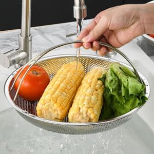 12 In Deep Frying Pan Nonstick with Lid and Strainer, 5.5 Quart Saute Pan, Granite Chef Skillet No stick for Cooking, 100% PFOA Free Non Toxic Fry Pan for All Stove top Gas Induction