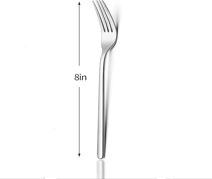 KINGSTONE Dinner Forks Set of 12, 8-Inch 18/10 Stainless Steel Forks Cutlery Table Forks for Home, Kitchen & Restaurant, Dishwasher Safe (Dinner Forks Set, 12-Piece)